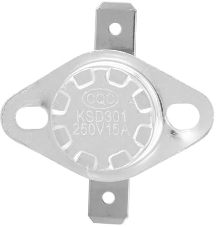 CHICIRIS Termostatbrytare Slitstark Metall 5 St Set för Temperaturkontroll i Hushållsapparater, 15A för Mikrovågsugnar, Vattenautomater, Normalt Stängd Strömbrytare (#20)