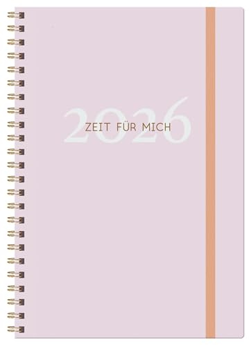 Terminkalender Selfcare-Planer 2026: Taschenkalender mit Spiralbindung. Platz um Wohlfühlmomente zu planen und in Balance zu bleiben. Format: 14,8 x 21 cm.
