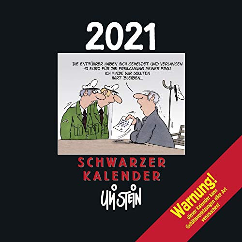 Uli Stein – Schwarzer Kalender 2021: Monatskalender für die Wand: Wandkalender