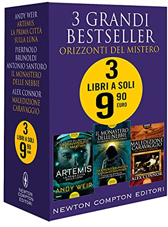 3 grandi bestseller. Orizzonti del mistero: Artemis. La prima città sulla luna-Il monastero delle nebbie-Maledizione Caravaggio
