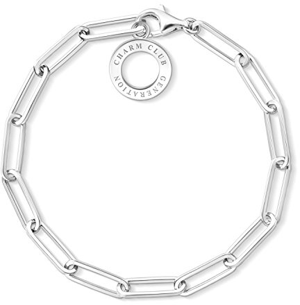 THOMAS SABO Member Charm-Armband mit weißem Charmista Coin Silber 925 Sterlingsilber, Kaltemail
