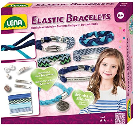 Lena 42651 Elastic Bracelets Bastelset, bunt, Mittel