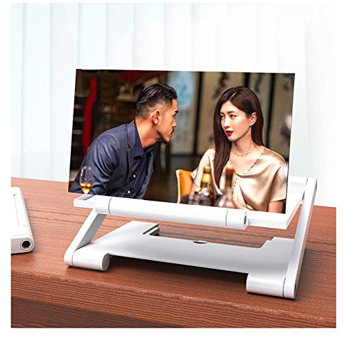 MESURE Foldable Smart Phone Screen Amplifier,10 /12 Phone Holder Stand with 3D Screen Magnifying Amplifying Glass,Portable HD Display Magnifier Projector Screen,for Gift Kids