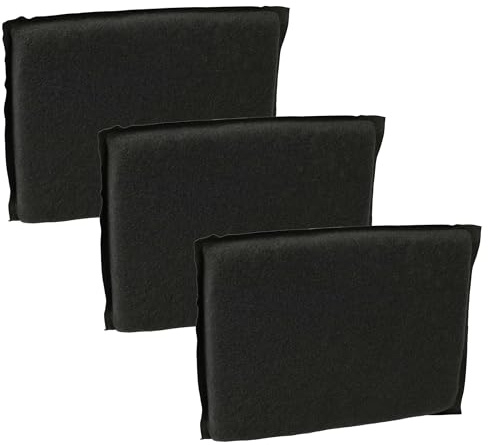 vhbw 3x Aktivkohlefilter kompatibel mit Vorwerk Tiger VT260 | 260, VT265, 300, VT270, 265, 270, VT-265 Staubsauger - Filterset Schwarz