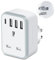 UK to US Plug Adaptor with 3 USB &1 USB C Ports,USA Travel Adapter,American Plug Adapter UK to US,5 in 1 Plug Adapter from UK to USA, Canada, Thailand, Mexico, Colombia etc. (Type B)
