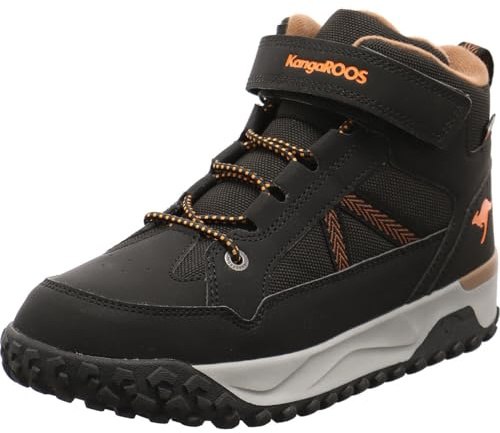 KangaROOS K-nb GARP Ev snöstövel, Jet Black gummi, 13,5 brittiskt barn, Jet svart gummi, 13.5 UK Child