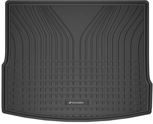 WALSER Premium Kofferraumwanne für VW Tiguan (AD1, AX1) 01/2016-2023, Variabler Ladeboden obere Position, 100% passgenaue Kofferraum Schutzmatte - Made in EU, robuste Antirutschmatte Auto