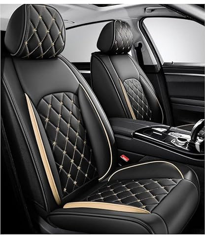 Full Set Auto Sitzbezüge für Fo𝘳d Fiesta Saloon(2015-),Künstliche Ledersitzbezüge,wasserdicht,schützen Ihre Sitze vor Schmutz und Abnutzung