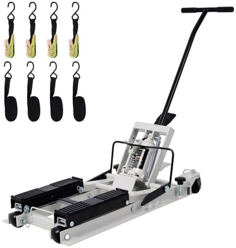 Cric de levage hydraulique pour moto, capacité de 1 500 lb, table élévatrice à commande au pied, cric de levage à ciseaux pour VTT avec plage de levage de 4,5 à 15 pouces, table élévatrice portable