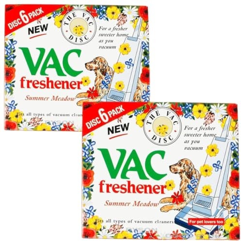UTIZ Vac Vacuum Cleaner Freshener Summer Meadow Pack of 2 Hoover Disc Air Freshener for Pets fits All Vacuum Cleaners (12 Disc)