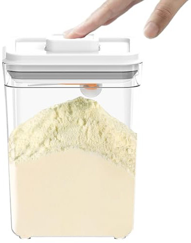 KYYGKY 2300ML Milk Powder Dispenser Milk Powder Container Airtight Food Storage Containers Cereal Containers with Lid, Portable Milks Powders Box with Spoon and Levelling Bar for Formula Coffee Flour