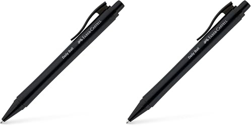 Faber-Castell 140690 Daily Ball XB Kugelschreiber, Schwarz (Packung mit 2)