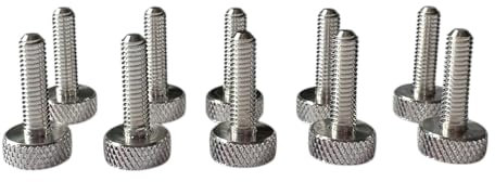 PrecisionGeek Lot de 10 vis moletées en aluminium M6 x 15 mm L – 19 mm