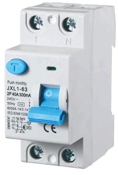 gloca Interruttore Differenziale Puro Salvavita 2P 40A 300mA 220V-6KA CLASSE A 2 Moduli DIN