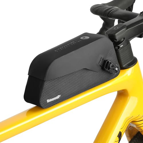 ABAMITA Sac Tube Supérieur Vélo Étanche avec Rabat Magnétique Sac Cadre Vélo Triangle pour VTT Route Gravel Bikepacking Accessoires Noir1L