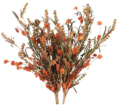 Lawnrden Fiori Autunnali Artificiali Bouquet fauci Piante Floreali Disposizione per Bouquet di Nozze Decorazioni 2 Pezzi, Decorazioni di plastica