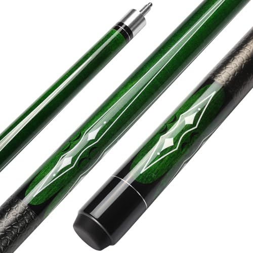 ASMPCUE Pool Queue, 58 Zoll Billard Queue Kanadischer Ahornholz Pool Cue 13mm Spitzen für Professionelle Billardspieler, 1/2 Maple Queue Sticks für Billard Tisch Sport