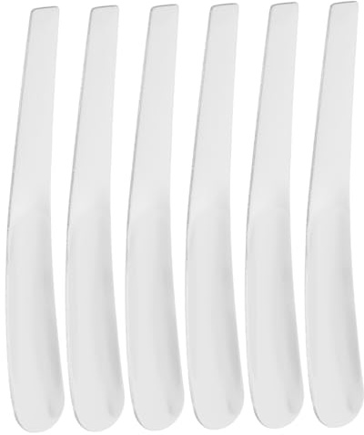 DONFAMDS 6 pièces Cuillères Mini Acier Inoxydable Cuillères Plates Multifonctions pour Soupe Café Thé Crème Ustensiles pour Maison et Restaurant