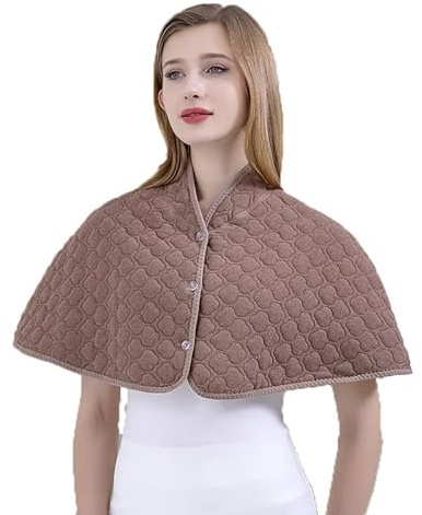 ITODA Schulterumhang Damen Herren Schulterbandage Winter Schulterwärme Nacken-Wärmeauflage Warm Schulterstütze Alte Leute Schulterschutzschal Plüsch Rückenwärmer für Nach der Geburt Alte Menschen