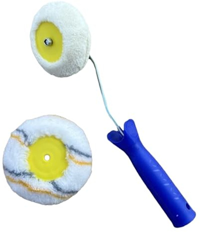 Outil de à l'Edger - Rouleau de d'angle avec tête de pinceau | Mini rouleau pour muraux, garnitures et plafonds | Outil de de bricolage compact avec des poils denses e
