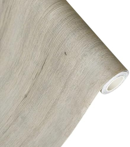 Cozylkx Papel Tapiz Autoadhesivo con Efecto Madera Rústica De 80 Cm x 5 M, Extraíble, con Textura De Madera Y Reverso Adhesivo para Armarios, Estanterías Y Cajones