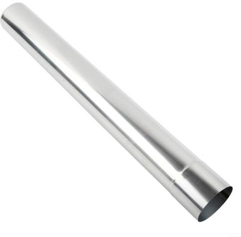 Honseadek Wood Stove Chimney Pipe Stainless Steel Straight Flue Exhaust Liner High Temperature Outdoor Camping Burner Accessories Silver Finish(500 (large 60 small 59) mm)