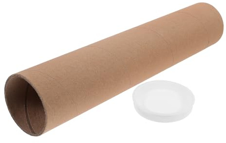 NIYANGLE Papierröhre für Bastelarbeiten und Posteraufbewahrung Khaki | Papier, Glatt ohne Grat, Bemalbar, zum Lagern von Malrollen, für Heimprojekte und Unterricht