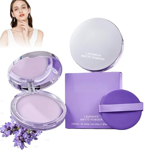 Poudre Matifiante À La Lavande, Poudre De Fixation Soyeuse Et Légère Pour Fixer, Maquillage Résistant À L'eau Et Longue Durée, Fixant, Contrôle De La Brillance, Mat