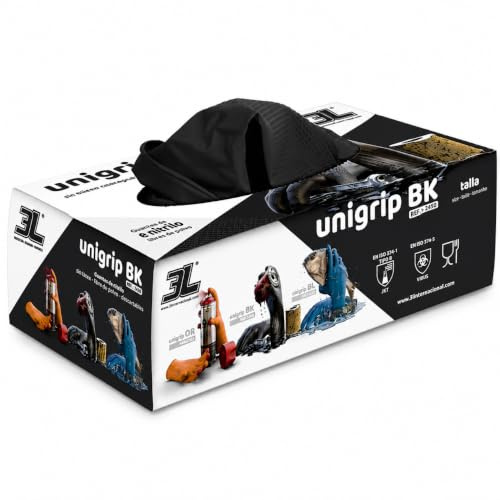 3L INTERNACIONAL - GUANTES DE NITRILO TEXTURIZADO UNIGRIP BK 50 uds - Talla XL