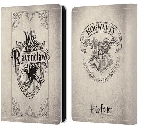 Head Case Designs Offizielle Harry Potter Ravenclaw Pergament Sorcerer's Stone I Leder-Wallet-Hülle Kompatibel mit Kindle Paperwhite 5 (2021)