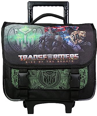 BAGTROTTER Schulranzen mit Rollen 38 cm Transformers Schwarz