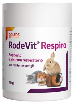 RodeVit Respiro per Conigli e dei Roditori - Supporto alle vie respiratorie - Supporto per Apparato Respiratorio - Confezione 40 grammi