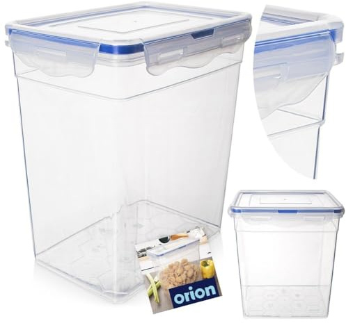 orion group Contenitore da cucina Plastica con Coperchio, Contenitore per Alimenti, con Guarnizione in Gomma e Chiusura a Clip, 3 l