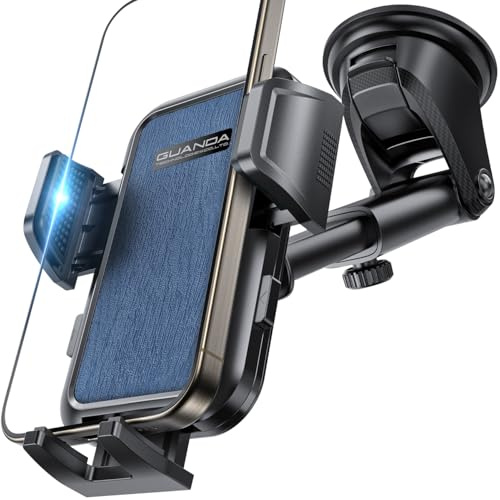 2026 Nuov Supporto Telefono Auto Cruscotto, Robusti Porta Cellulare Auto Ventosa Parabrezza, Silicone Antiscivolo Girevole 360° Porta Telefono Auto Universale Per iPhone Samsung Xiaomi Smartphones