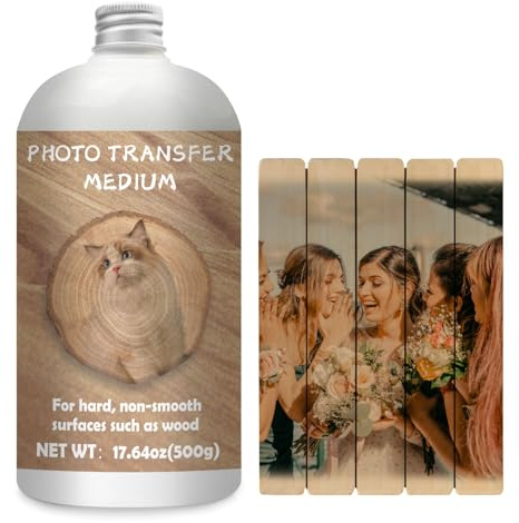 Gel de transferencia de fotos mediano, papel de transferencia de fotos de 500 ml para madera, gel de transferencia de fotos para decorar muebles, actividades familiares, manualidades, recordar