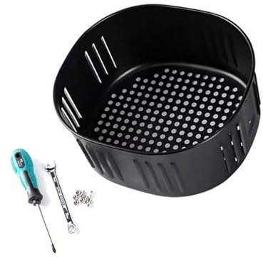 Luftfritteusenkorb Ersatzkorb Set Kochzubehör Metallmaterial Metall Backkorb Kochkorb Für 5 5 L Metall Backkorb
