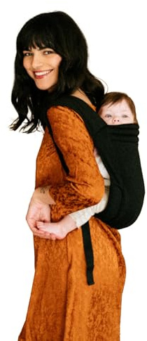 Onbuhimo Up&Go Studio Romeo Baby Carrier Simple, Comfortable and Adjustable, Versatile Physiological Back & Belly without Belt, From 6 Months Up to 15 Kilograms (Black)