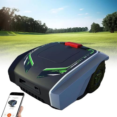 YLANMEI Tondeuse à Gazon robotisée, 1 500 m², Largeur de Coupe de 190 mm, hauteurs de Coupe de 20 à 55 mm, Auto-Mulching, fonctionnalité de Tonte Intelligente Tondeuse robotisée,A