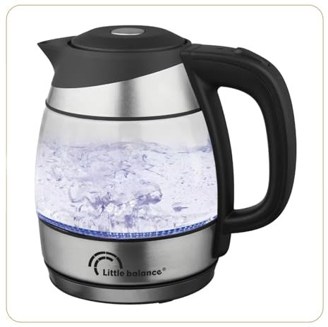 LITTLE BALANCE 8766 Little Verre, Bouilloire électrique, 1,2 L, Verre, 1630 W, Transparent