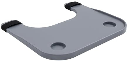 MEHOOSPVN Plateau amovible pour fauteuil roulant pour adultes, personnes âgées, manger, lire, table de salle à manger en plastique ABS robuste avec porte-gobelet, facile à installer et à enlever pour