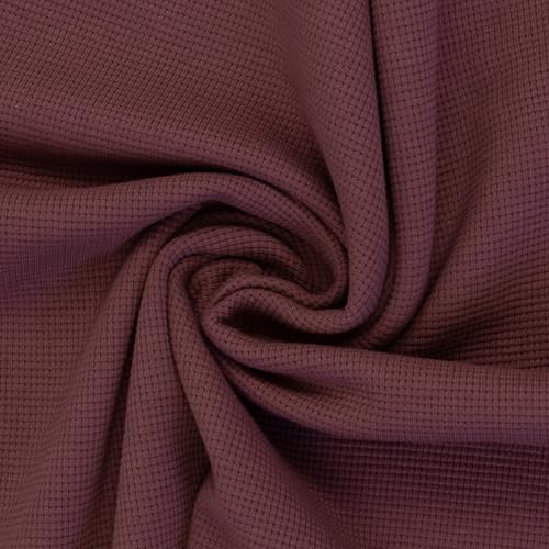Waffeljersey | Waffelstrickjersey | 100% Baumwolle | Farbpalette 2024/2025 | für Bekleidung | Meterware | ab 50 cm (altrosa dunkel)