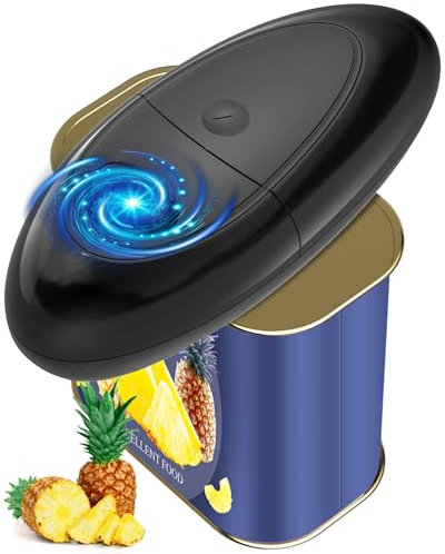 Dosenöffner Elektrisch, Deckel Ohne Scharfe Kanten, Automatischer One Touch Elektrischer Dosenöffner für alle Dosengrößen, Can Opener Electric für Arthritis und Schwache Hände, für Outdoor und Familie