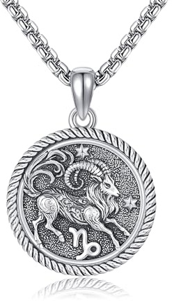 URONE Collana con segno zodiacale, in argento 925, con ciondolo a costellazione, per donne, uomini, donne e uomini, 22mm, argento Sterling, acciaio inox, Non pietra preziosa