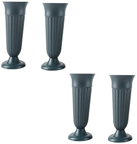 CAXUSD 2 Set Vaso Cimiteriale Vasi Per Decorazioni Tombali Lapide Pianta Coni Portafiori Cimitero Vasi Cimitero Contenitore Di Fiori Del Cimitero Vasi Da Plastica Green 2 Pezzi * 2