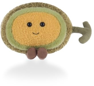 Apricot Lamb Fresh Cantaloupe Plushies Stuffed Animals for Kids, Soft Cute Plush Toys for Baby Girl and Boy, Fluffy Green Food Fruit 7 Inches