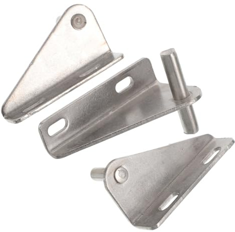 EPIGEIST 3pcs Stainless Steel Refrigerator Door Hinge Replacement Kit for Chest Freezers and Industrial Coolers Smooth Operation Bearing Design Cabinet Repair Part for Freezer and Fridge