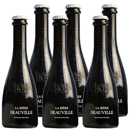 La Bière Deauville, Bière Blonde Pale Ale de la Côte Fleurie, Brassée en Fermentation Haute, 33 cl (Lot de 6 bouteilles)