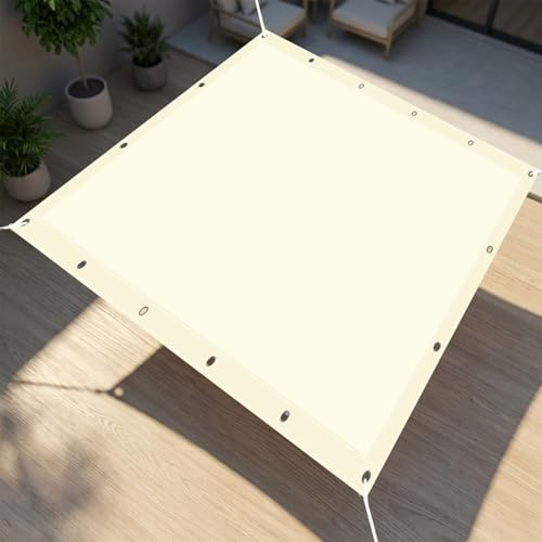 Vela Ombreggiante Impermeabile 140 x 180 cm Protezione Raggi UV Tenda Parasole Resistente Alle Intemperie per Balcone Piscina Terrazza & Giardino, Avorio