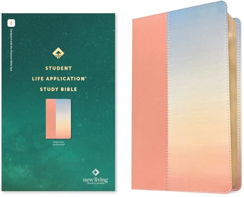 NLT Student Life Application Study Bible, Filament Enabled (LeatherLike, Ombre Pink, Red Letter)