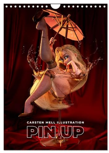 CALVENDO - Pin Up Kalender Carsten Mell (Wandkalender 2027 DIN A4 hoch), Monatskalender: Kalender mit 12 Pin Up Motiven